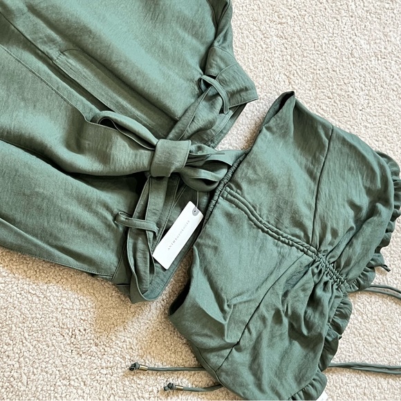 MAEVE - ANTHROPOLOGIE 2 piece moss pants set. Size XS top, Size 4 pant. NWT - Picture 9 of 9